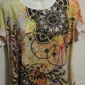 Laura Ashley Multicolor Women's Top Size 2X